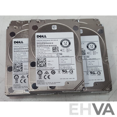 Dell 1.2TB SAS 10K 2.5-Inch Hard Drive - Lot of Five