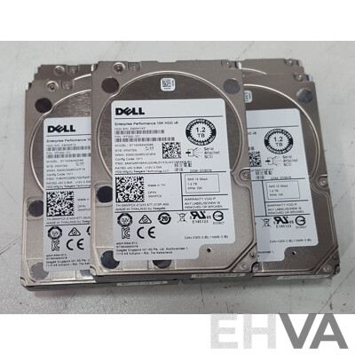 Dell 1.2TB SAS 10K 2.5-Inch Hard Drive - Lot of Five