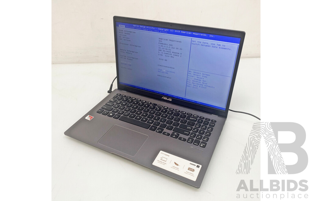 ASUS (D509B) AMD (A9-9425) Radeon R5 3.10GHz-3.70GHz 2-Core CPU 15.6-Inch Laptop