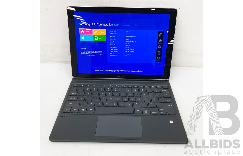 Samsung Galaxy Book W727Y Intel Core I5 (7200U) 2.50GHz-3.10GHz 2-Core CPU 12-Inch Notebook