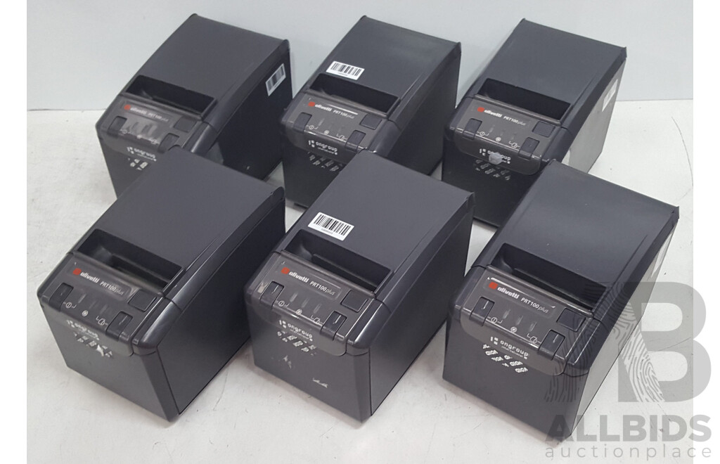 Olivetti PRT100plus Thermal Receipt Printer - Lot of Six