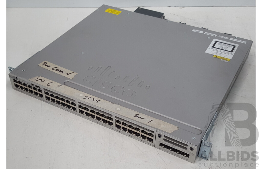 Cisco (WS-C3850-48P-L) Catalyst 3850 48 PoE+ 48-Port Gigabit Switch