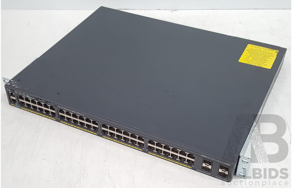 Cisco (WS-C2960X-48LPS-L) Catalyst 2960-X Series 48-Port PoE+ Gigabit Ethernet Switch