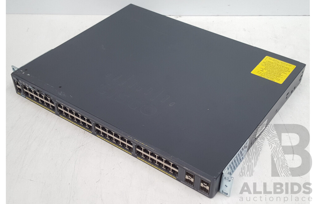 Cisco (WS-C2960X-48LPS-L) Catalyst 2960-X Series 48-Port PoE+ Gigabit Ethernet Switch