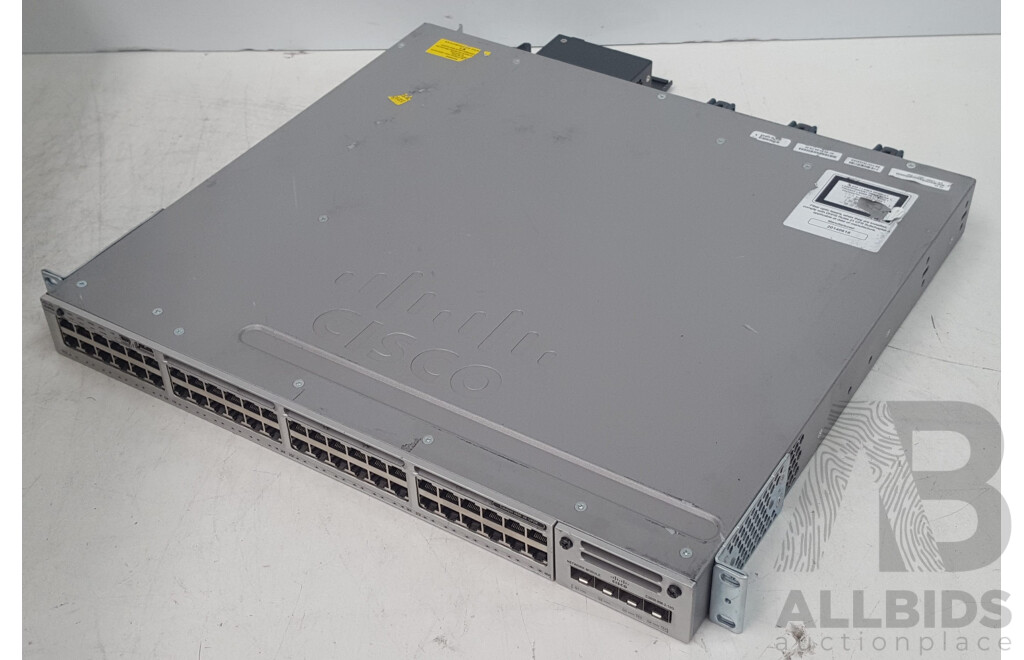 Cisco (WS-C3850-48U-L) Catalyst 3850 48 UPOE 48-Port Gigabit Ethernet Switch