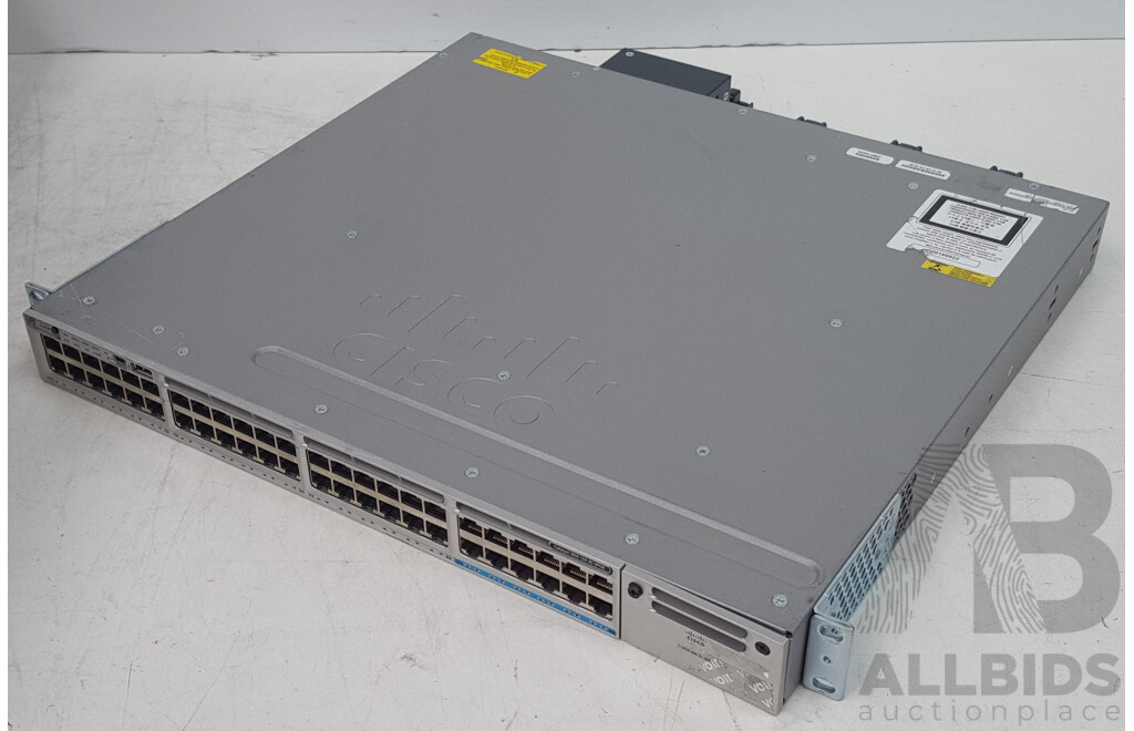 Cisco (WS-C3850-12X48U) Catalyst 3850 12X 48 UPoE 48-Port Gigabit Ethernet Switch