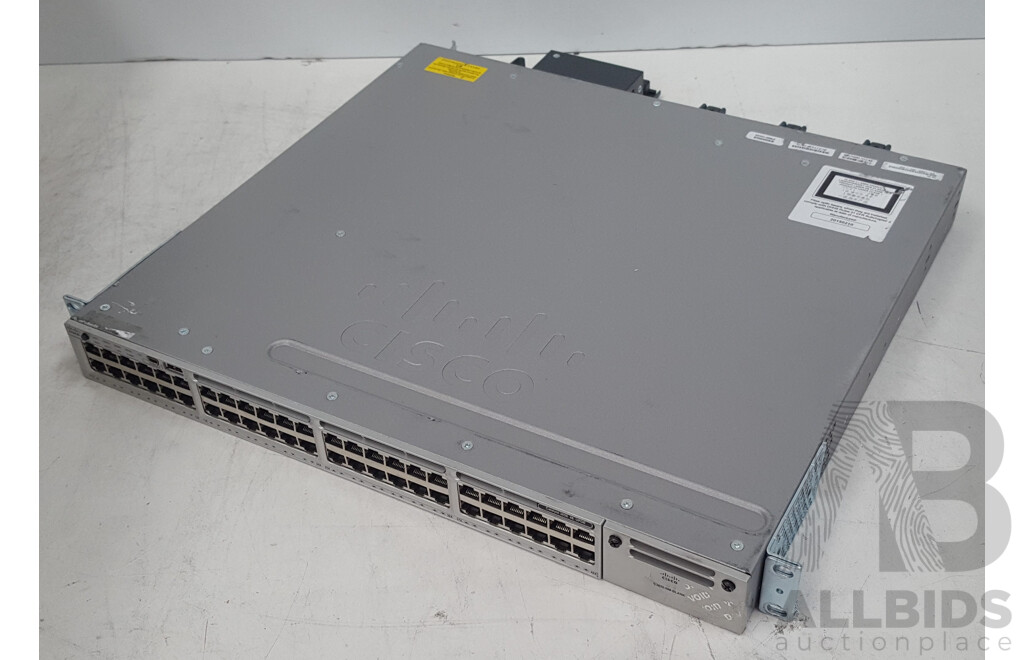 Cisco (WS-C3850-48U-L) Catalyst 3850 48 UPOE 48-Port Gigabit Ethernet Switch