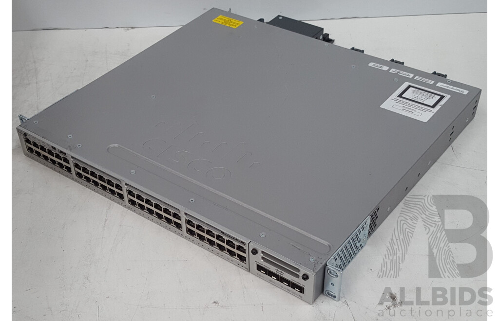 Cisco (WS-C3850-48U-L) Catalyst 3850 48 UPOE 48-Port Gigabit Ethernet Switch