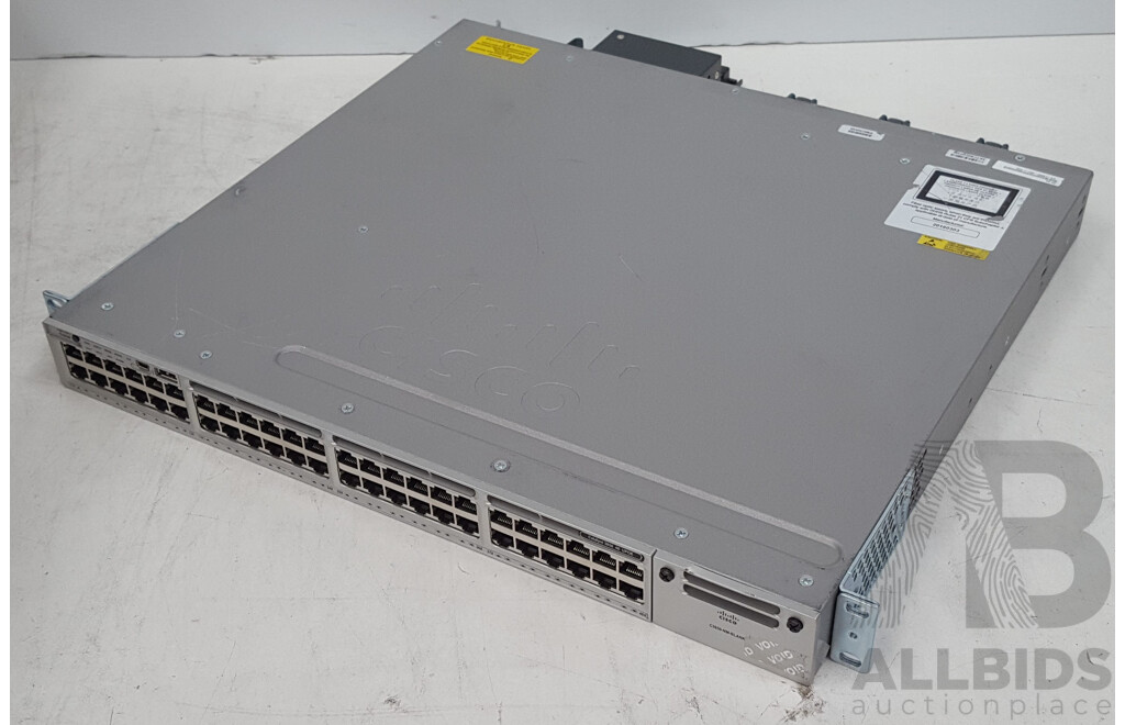 Cisco (WS-C3850-48U-L) Catalyst 3850 48 UPOE 48-Port Gigabit Ethernet Switch