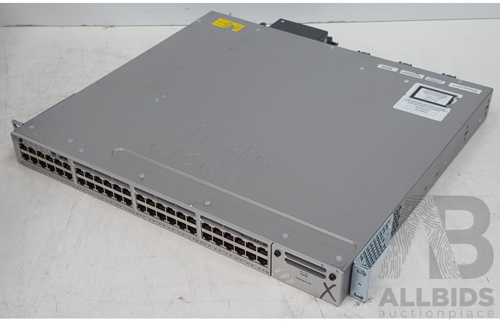 Cisco (WS-C3850-48U-L) Catalyst 3850 48 UPOE 48-Port Gigabit Ethernet Switch