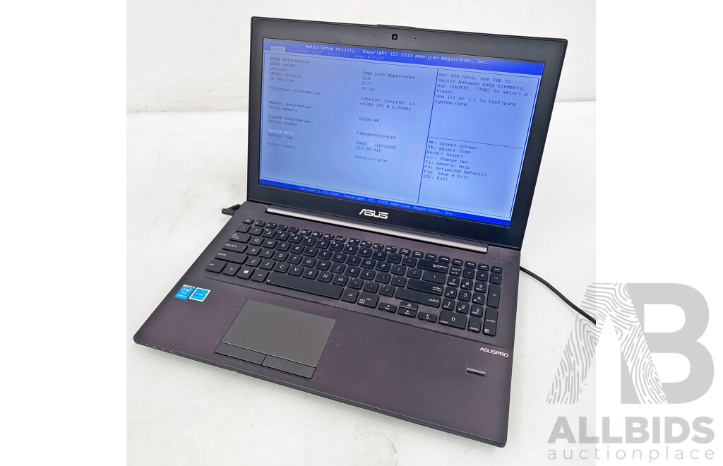 Asus (B551LA) Asuspro Intel Core I7 (4458U) 2.80GHz-3.30GHz 2-Core CPU 15.6-Inch Laptop