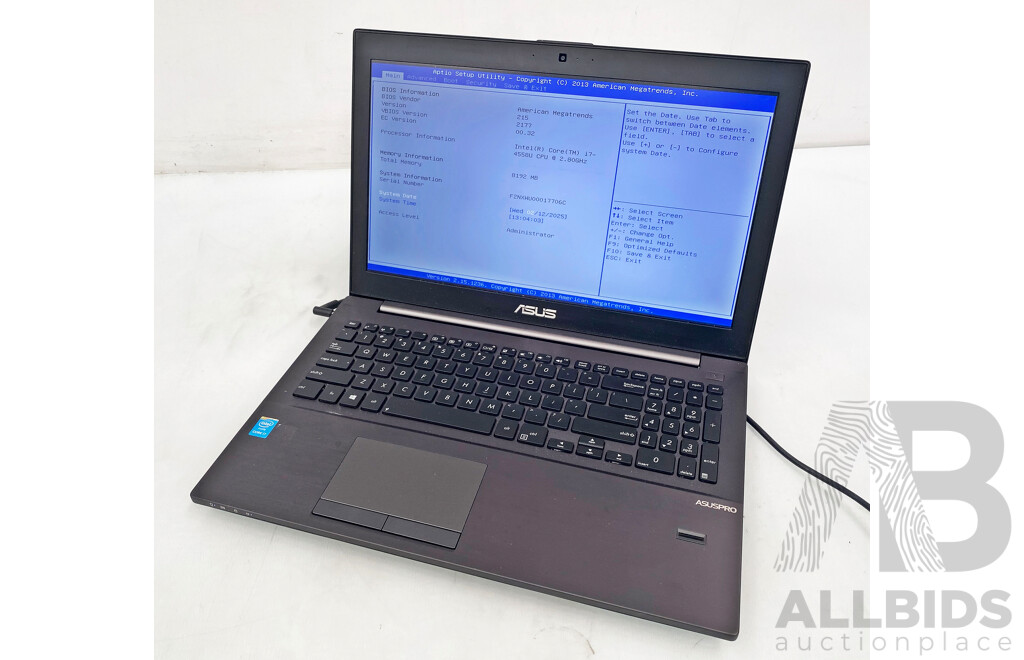 Asus (B551LA) Asuspro Intel Core I7 (4558U) 2.80GHz-3.30GHz 2-Core CPU 15.6-Inch Laptop