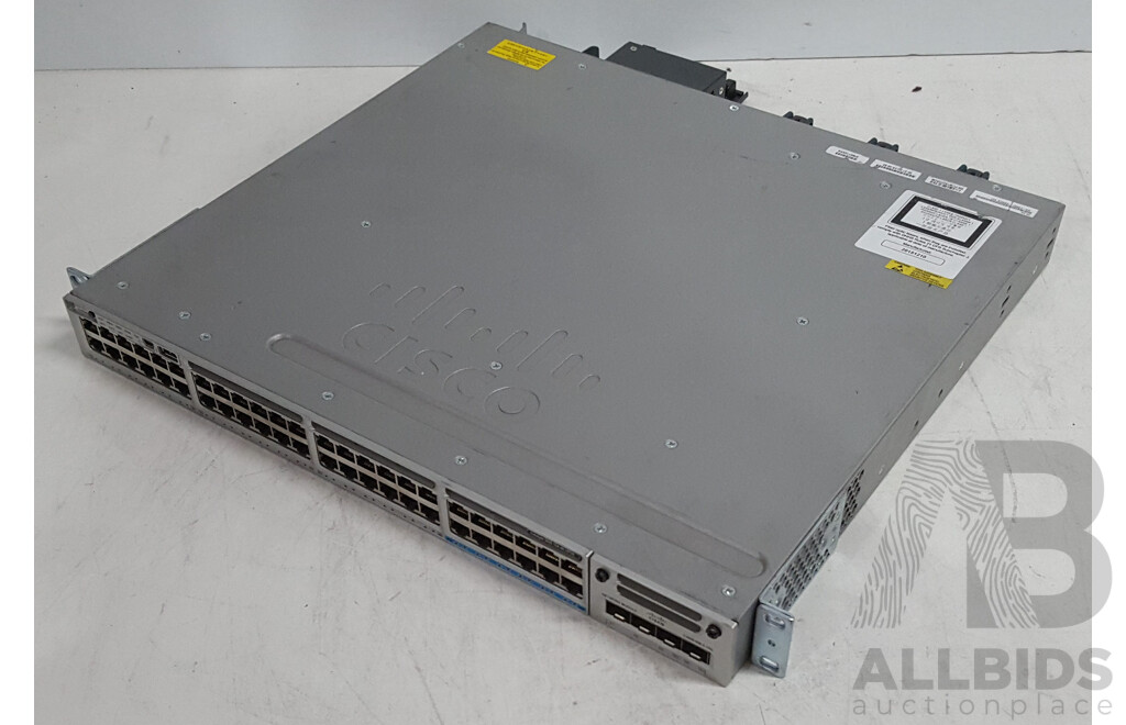 Cisco (WS-C3850-12X48UL) Catalyst 3850-12X-48 UPoE 48-Port Gigabit Ethernet Switch