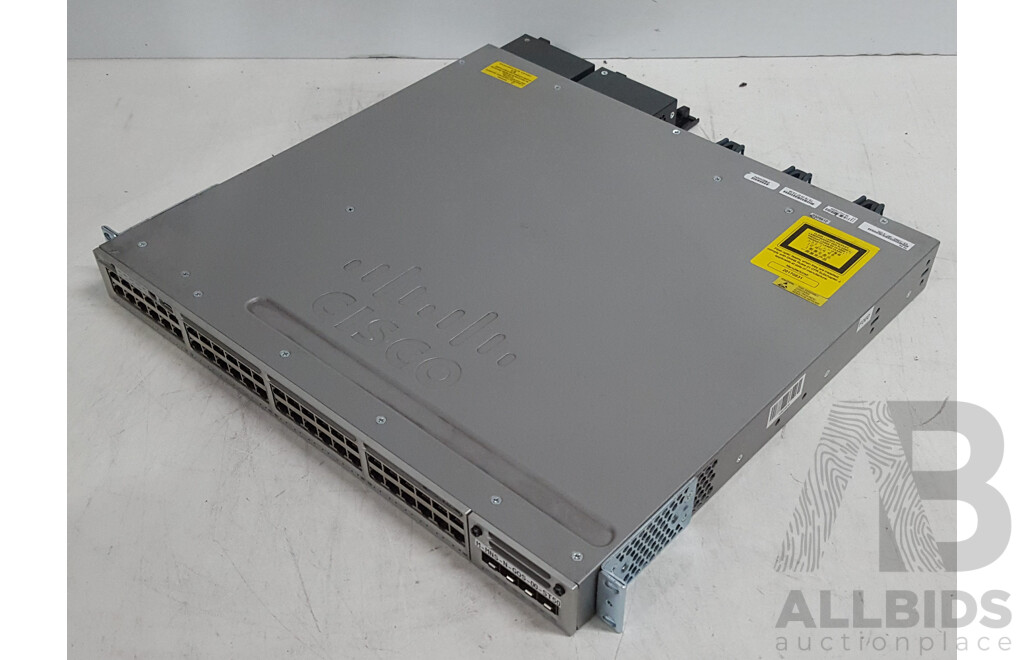 Cisco (WS-C3850-48F-S) Catalyst 3850 48 PoE+ 48-Port Gigabit Switch