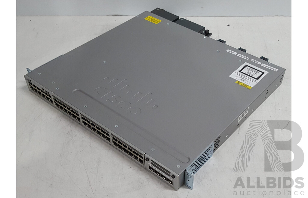 Cisco (WS-C3850-48F-S) Catalyst 3850 48 PoE+ 48-Port Gigabit Switch