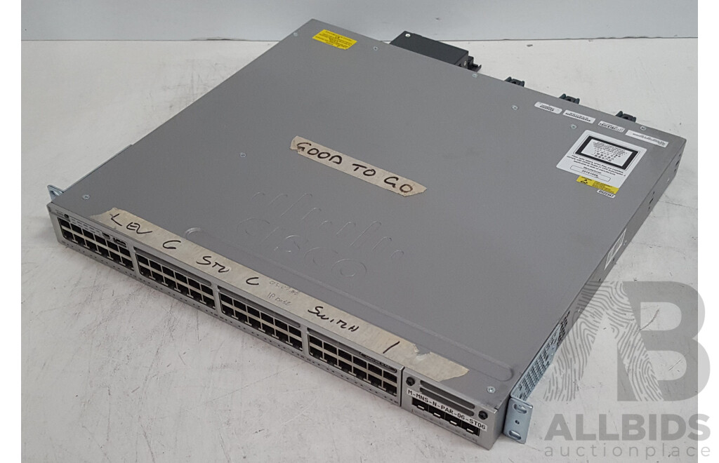Cisco (WS-C3850-48P-L) Catalyst 3850 48 PoE+ 48-Port Gigabit Switch