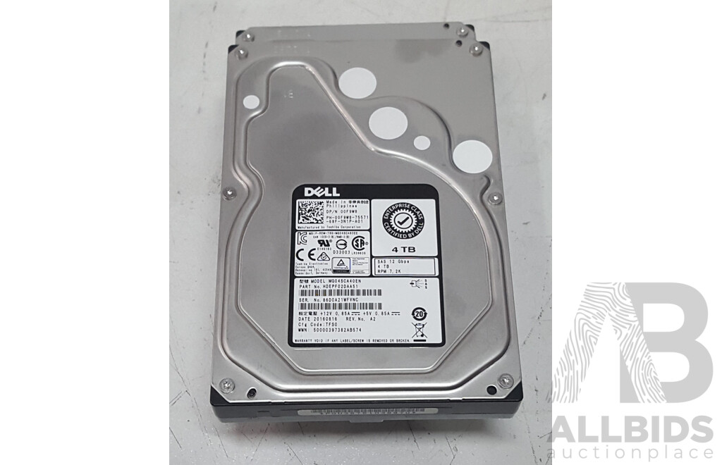 Dell 4TB SAS 7.2K 3.5-Inch Hard Drive - Lot of Two