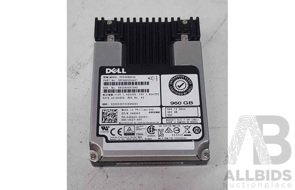 Dell 960GB SAS 12Gbps 2.5-Inch Solid State Drive