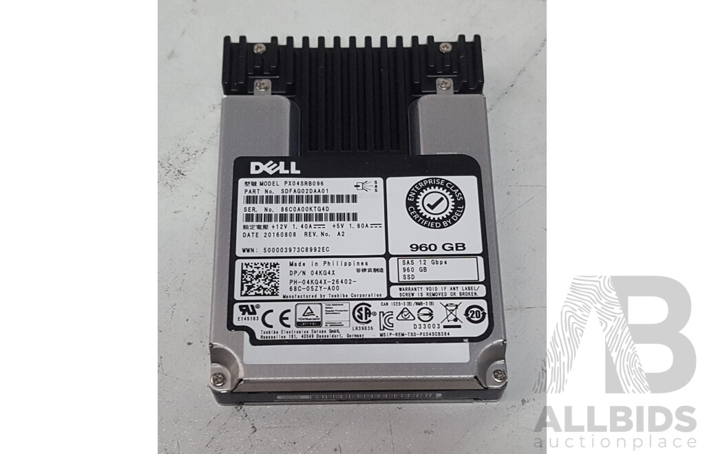 Dell 960GB SAS 12Gbps 2.5-Inch Solid State Drive