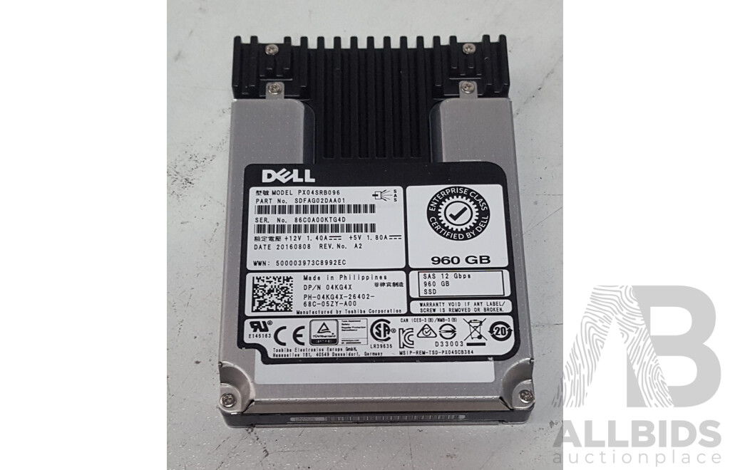 Dell 960GB SAS 12Gbps 2.5-Inch Solid State Drive
