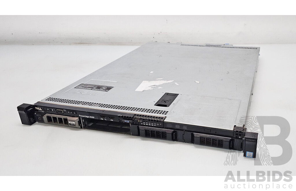 Dell EMC PowerEdge R330 Intel Xeon (E3-1220 V5) 3.00GHz-3.50GHz 4-Core CPU 1RU Server W/ 16GB DDR4