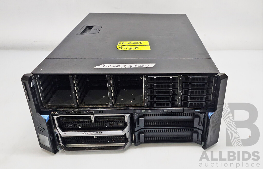 Dell PowerEdge VRTX 4-Slot Blade Chassis W/ 2x PowerEdge M630 Dual Intel Xeon (E5-2630 V4) 2.20GHz-3.10GHz 10-Core CPU Server