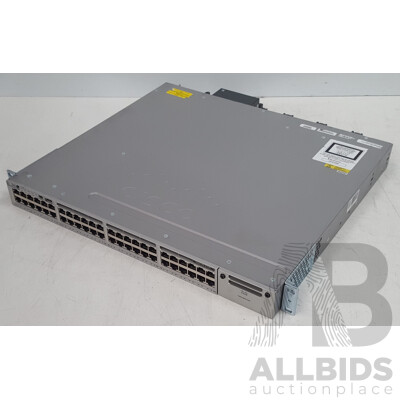 Cisco (WS-C3850-48F-S) Catalyst 3850 48 PoE+ 48-Port Gigabit Switch