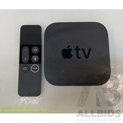 Apple TV (A1625) 4th Generation HD Media Streamer