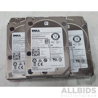 Dell 1.2TB SAS 10K 2.5-Inch Hard Drive - Lot of Five