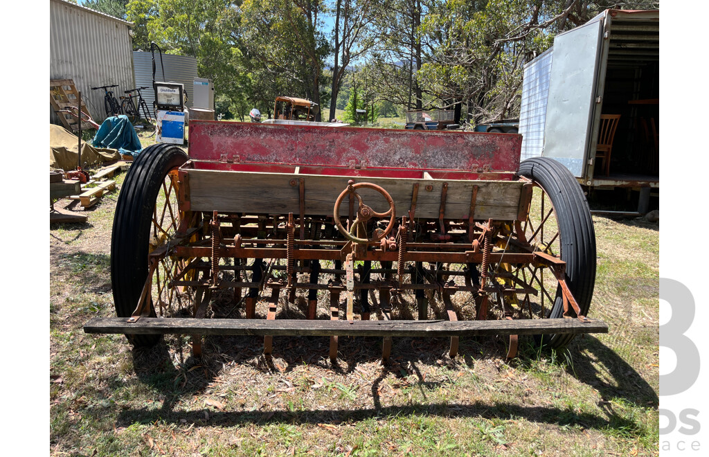 Vintage Metal and Timber Seed Box