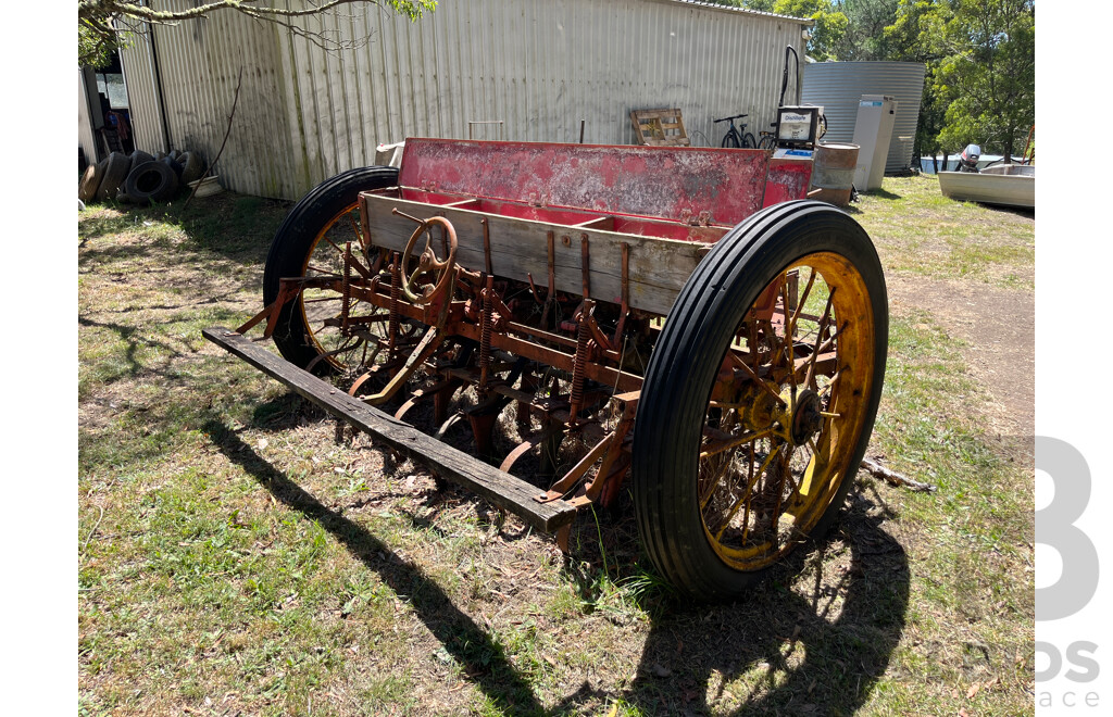 Vintage Metal and Timber Seed Box