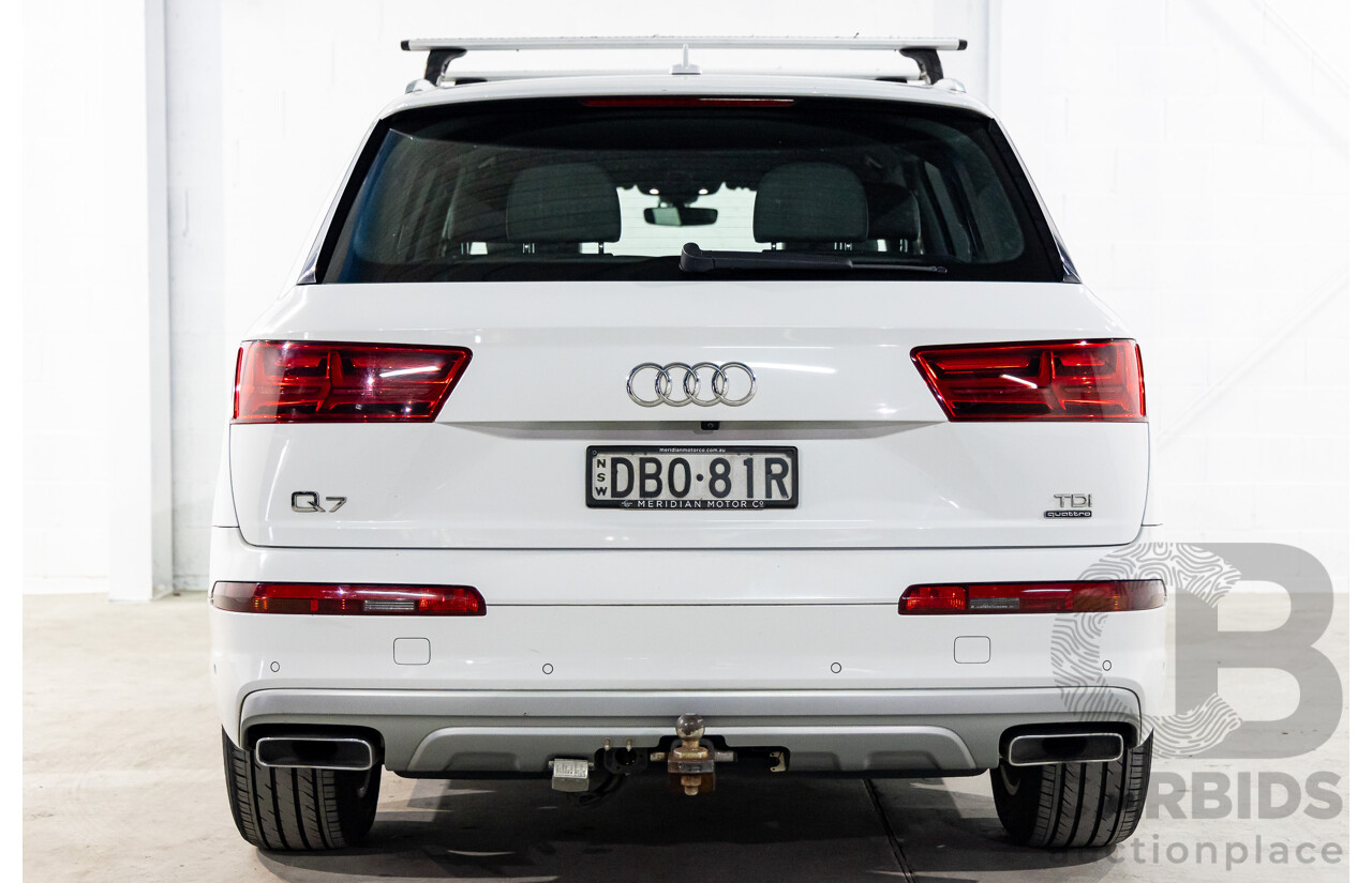 11/2015 Audi Q7 3.0 TDI Quattro 4M 4d Wagon Carrara White Turbo Diesel 3.0L - 7 Seater