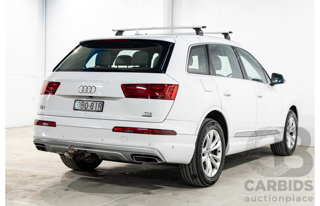 11/2015 Audi Q7 3.0 TDI Quattro 4M 4d Wagon Carrara White Turbo Diesel 3.0L - 7 Seater