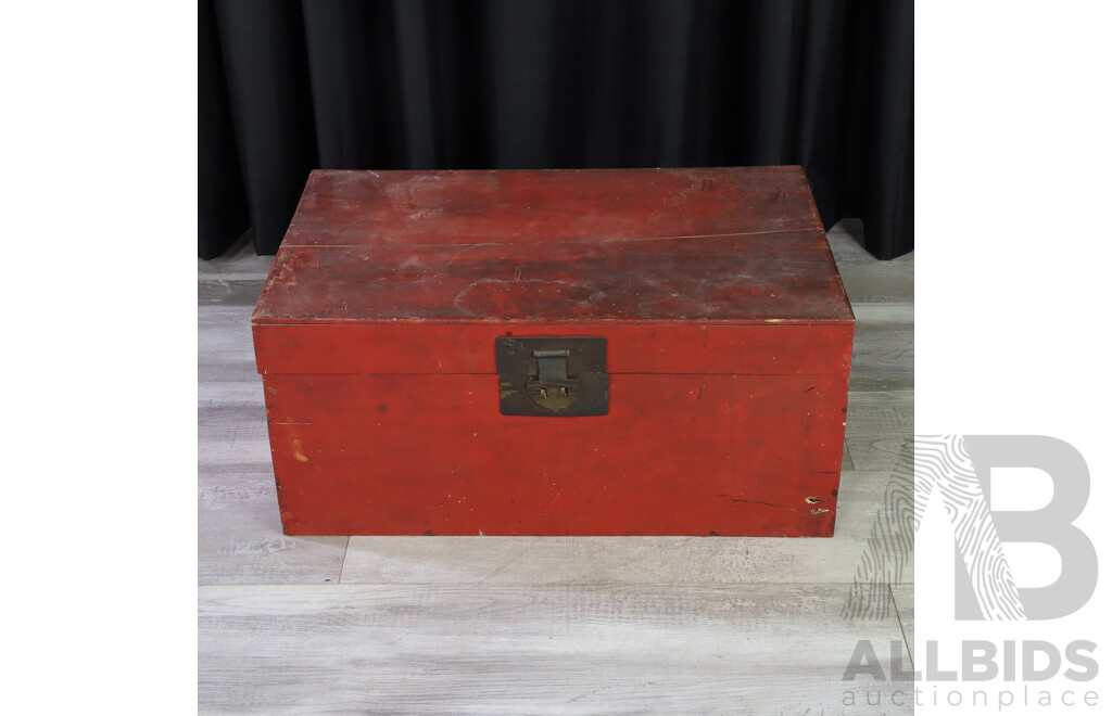 Vintage Chinese Painted Blanket Box