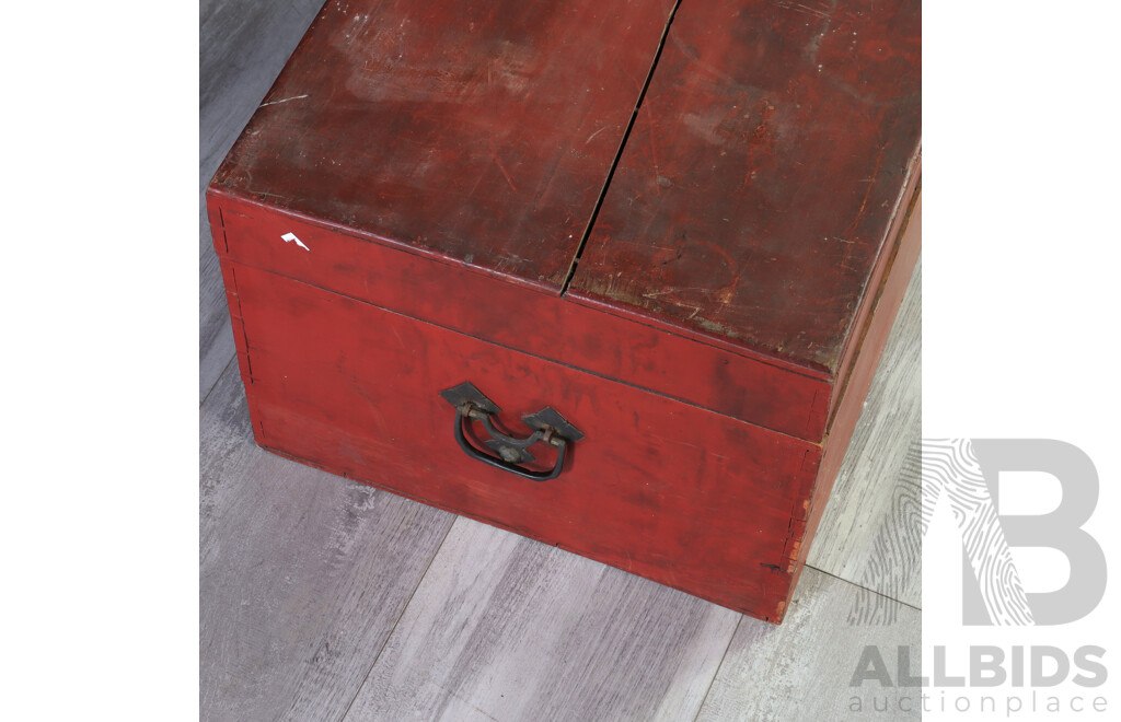 Vintage Chinese Painted Blanket Box