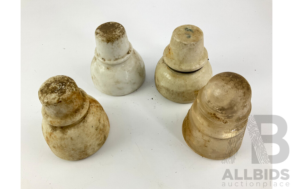 Vintage Ceramic and Glass Power Line Insulators