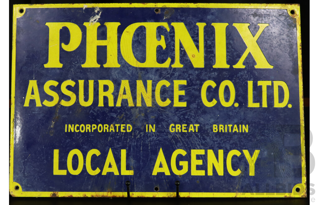 Vintage Enamel Agency Sign