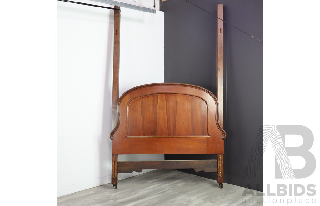 Victorian Mahogany Half-Tester Double Bed, Circa 1840