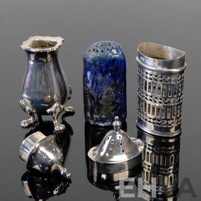 Antique Sterling Silver Pepper Pot, Birmingham 1916 & Hardy Bros Sterling Silver Pepper Pot Circa 1911, 90 Grams