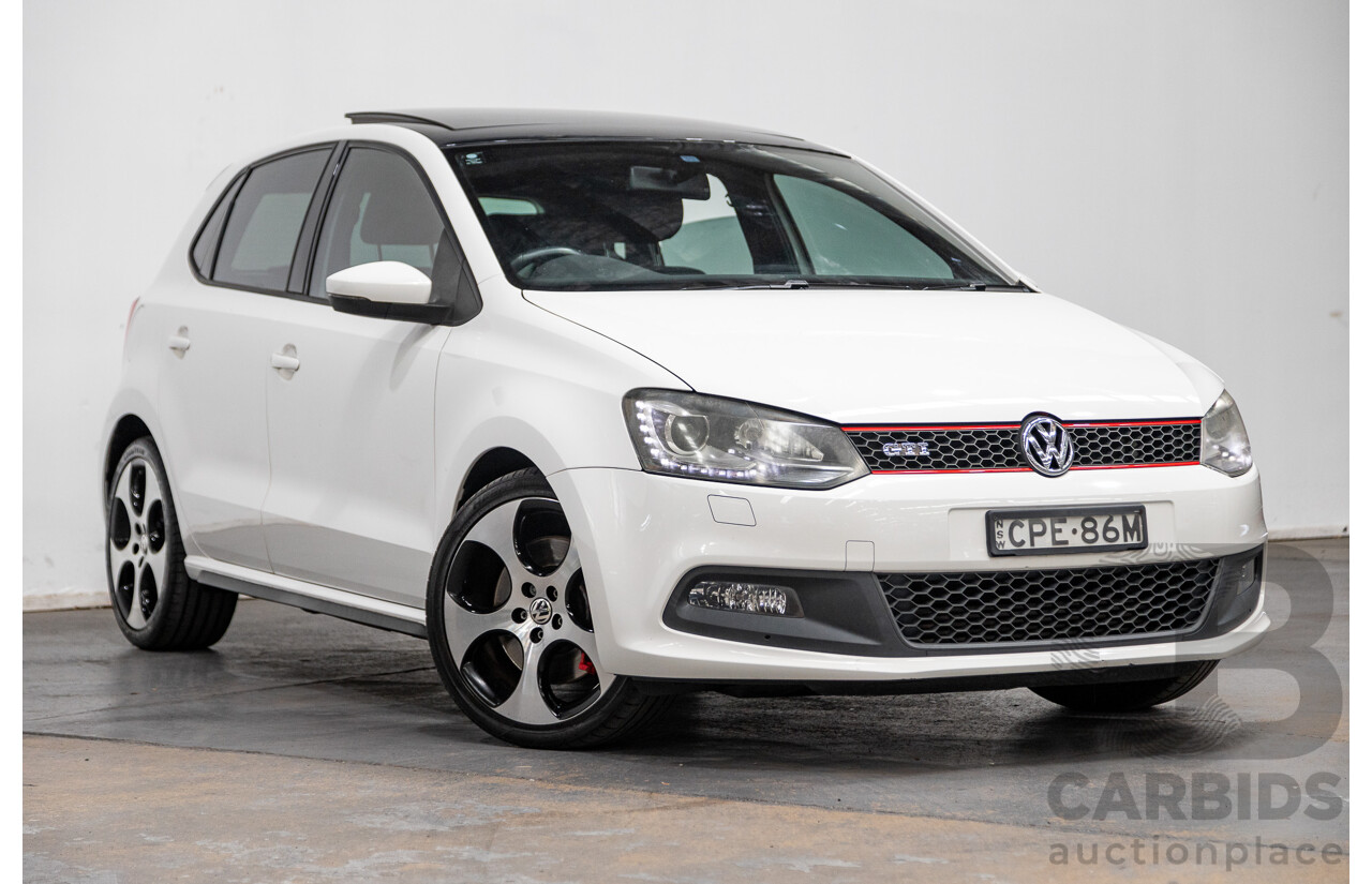 9/2013 Volkswagen Polo GTi 6R MY13.5 5d Hatchback Candy White Twincharged 1.4L