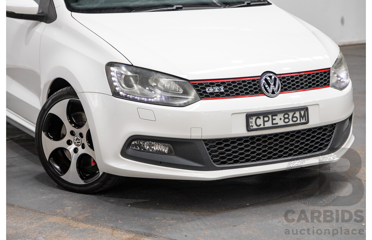 9/2013 Volkswagen Polo GTi 6R MY13.5 5d Hatchback Candy White Twincharged 1.4L