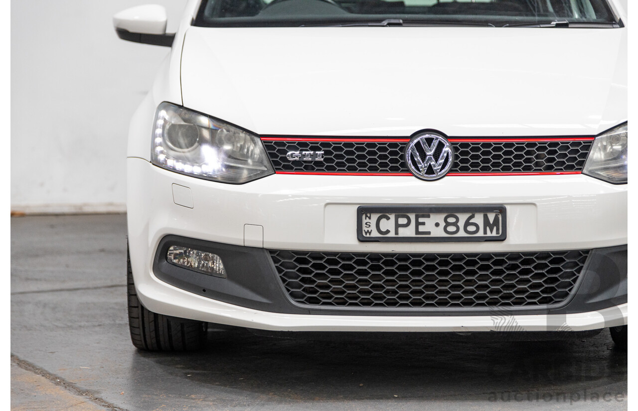 9/2013 Volkswagen Polo GTi 6R MY13.5 5d Hatchback Candy White Twincharged 1.4L