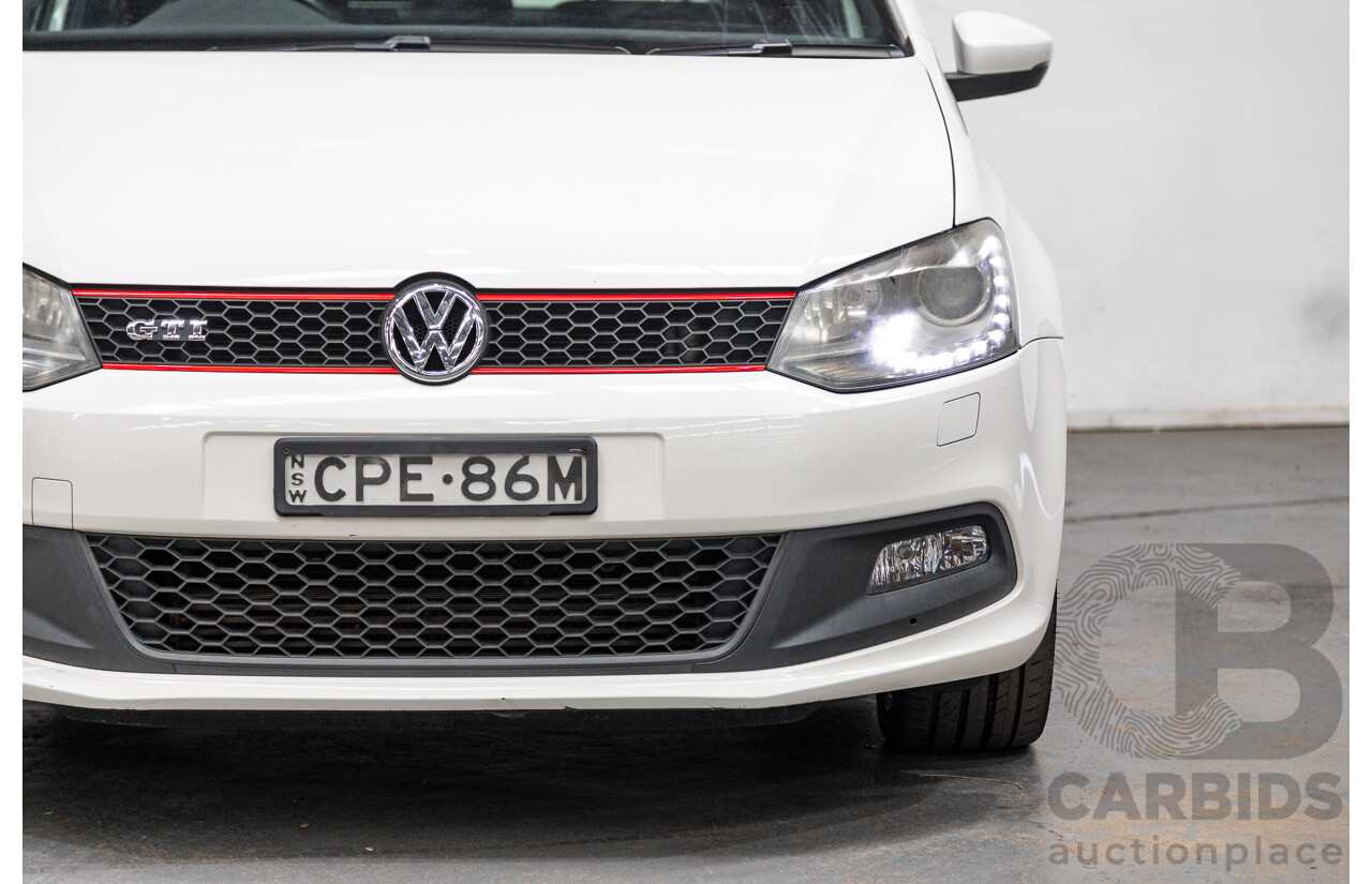 9/2013 Volkswagen Polo GTi 6R MY13.5 5d Hatchback Candy White Twincharged 1.4L