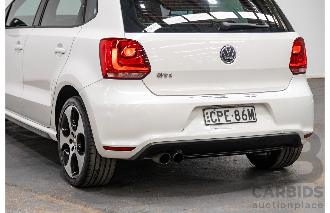 9/2013 Volkswagen Polo GTi 6R MY13.5 5d Hatchback Candy White Twincharged 1.4L