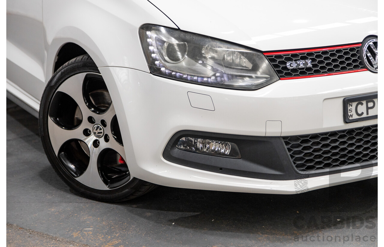 9/2013 Volkswagen Polo GTi 6R MY13.5 5d Hatchback Candy White Twincharged 1.4L