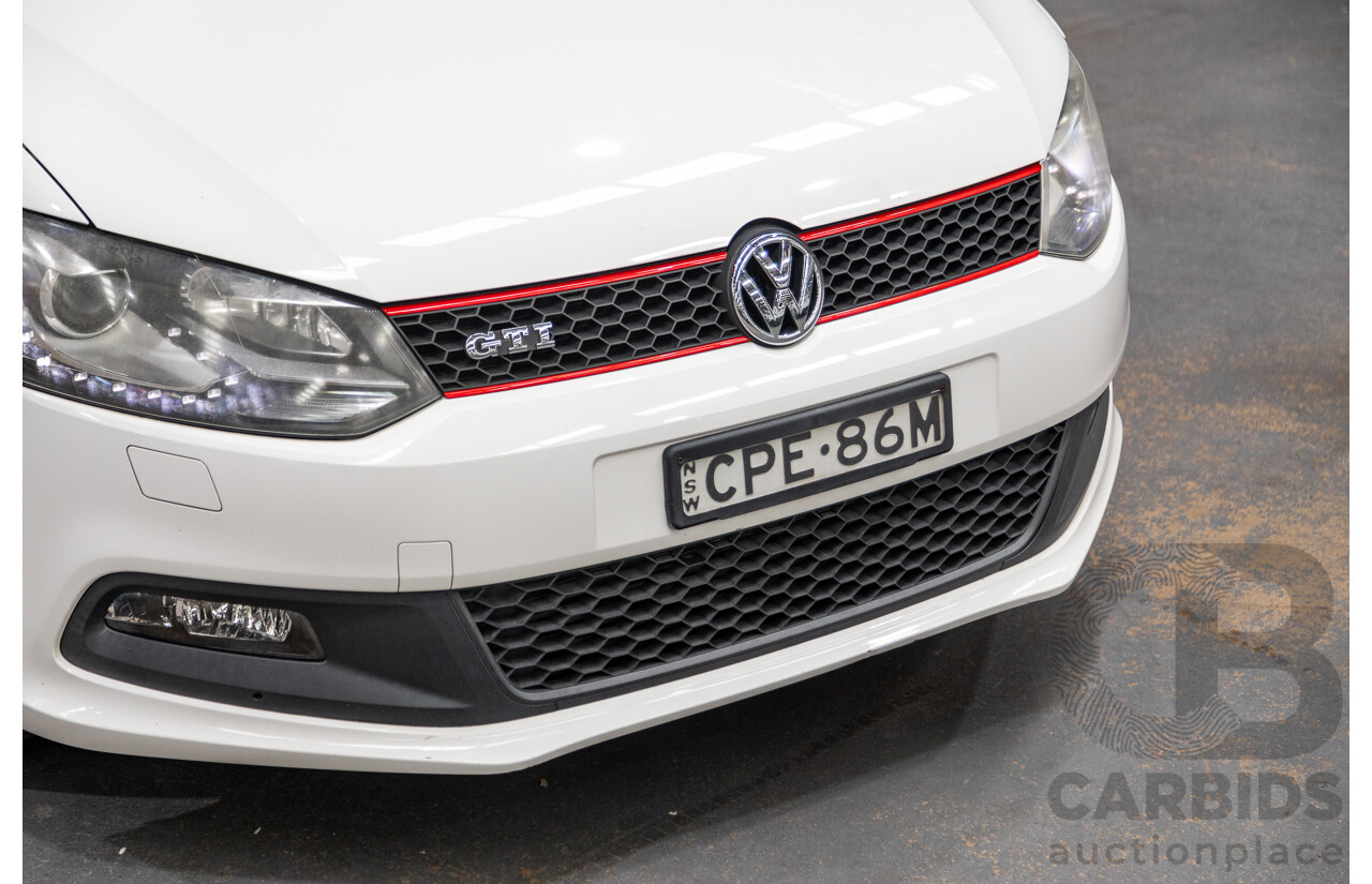 9/2013 Volkswagen Polo GTi 6R MY13.5 5d Hatchback Candy White Twincharged 1.4L