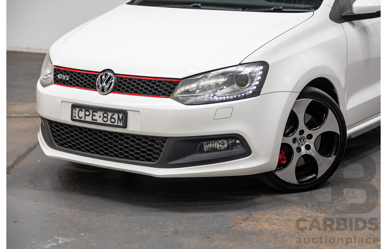 9/2013 Volkswagen Polo GTi 6R MY13.5 5d Hatchback Candy White Twincharged 1.4L