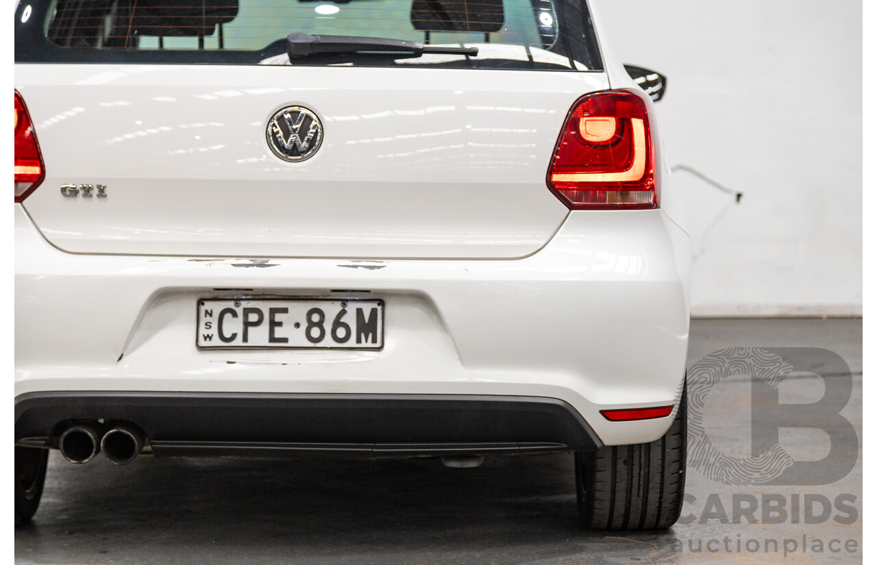 9/2013 Volkswagen Polo GTi 6R MY13.5 5d Hatchback Candy White Twincharged 1.4L