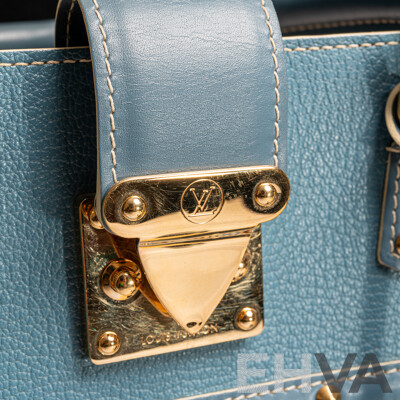 Louis Vuitton Blue Leather Suhali Le Fabuleux