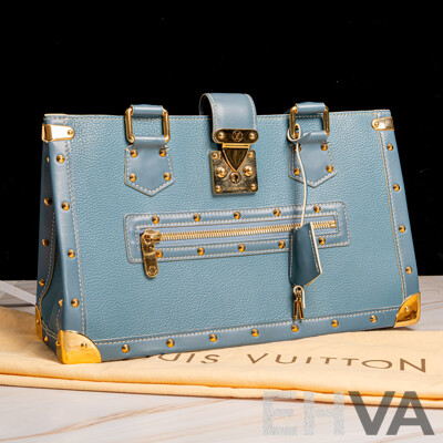 Louis Vuitton Blue Leather Suhali Le Fabuleux